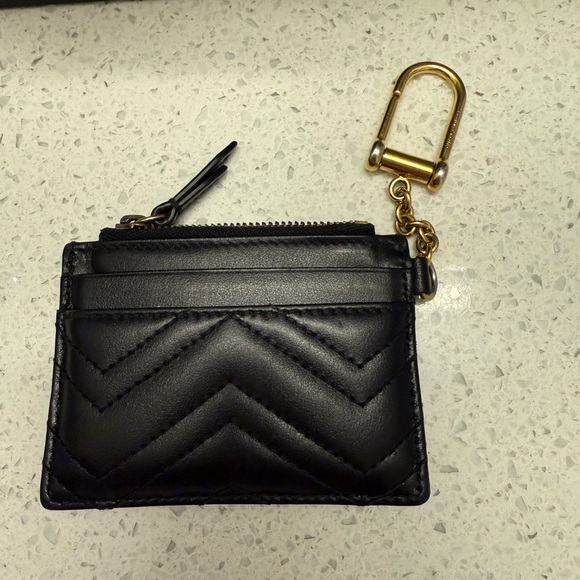 Gucci GG MARMONT KEYCHAIN WALLET, Black, Authentic - Picture 5 of 10